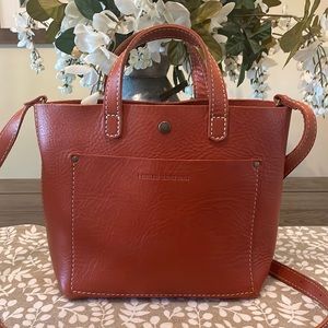 Portland Leather Goods Mini Crossbody in Papaya